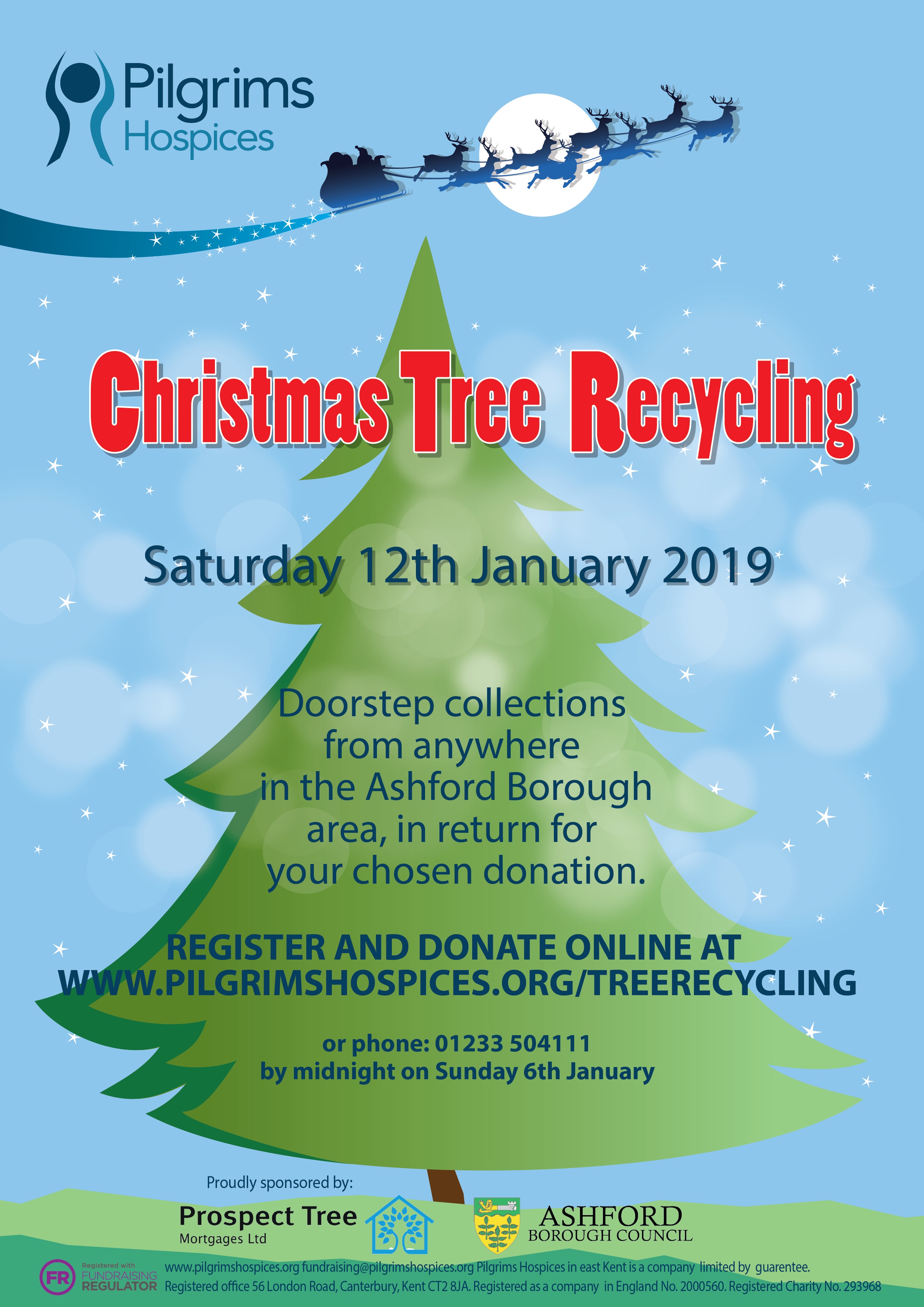 Christmas Tree Recycling to support Pilgrim’s Hospice